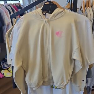 Champion Kids Beige Hoodie Jacket With True Religion Shorts